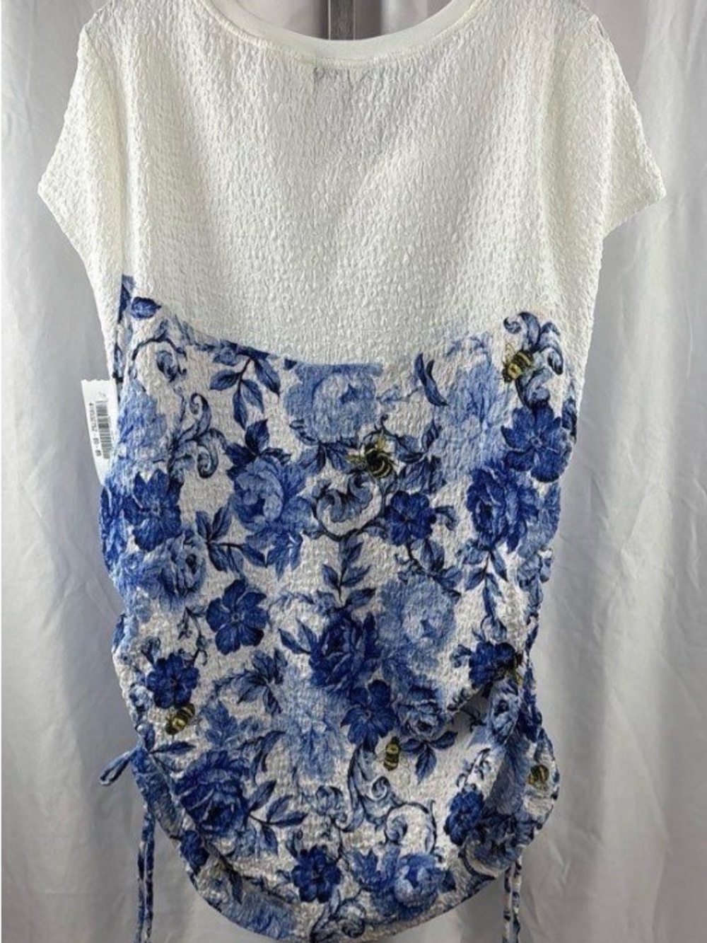 NWT. Anthropologie, Maeve, 3X, White & Blue Floral w/ Corset inlay - Picture 4 of 10